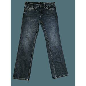 True Religion Ricky Relaxed Straight Leg Stretch Flap Pocket Jeans Men Size 34